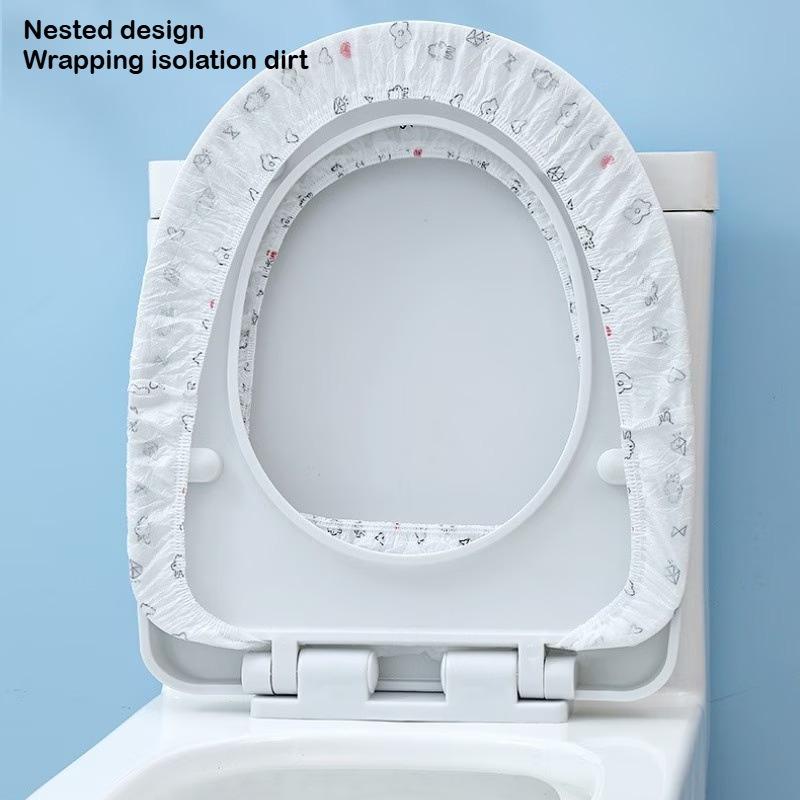 100pcs Disposable Toilet Seat Covers Soft Extra Thick and Double-Layer for Home and Travel Use Individually Wrapped Hygiene Pads