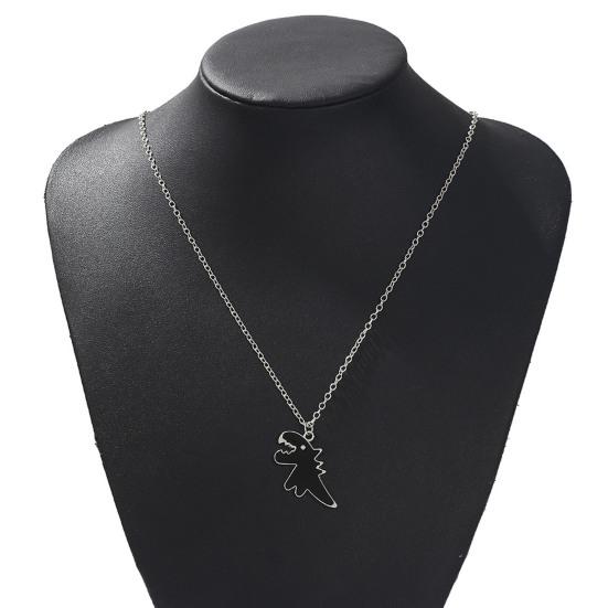 Pendant Necklace Dinosaur Ins Hip Hop Jewelry Long Electroplating Couple Necklace for Friend