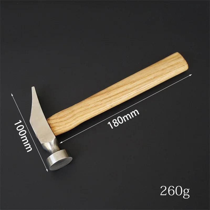 

Кожаный верх ручной работы молоток с деревянной ручкой для простукивания ручных стежков шнуровки рекомендуемый легкий инструмент для изготовления обуви