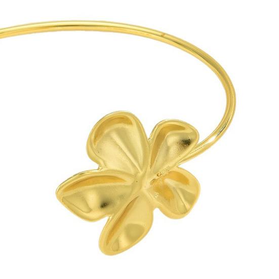 Women Flower Cuff Bracelet Adjustable Bracelet Bangle Elegant Floral Bracelet Anniversary Birthday Jewelry Gift for Her Wife