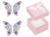 Silver Earrings With Colorful Zirconia Butterflies Studs For A Girl