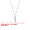 EFFIE QUEEN Stainless Steel 18k Gold Round Cut Zirconia Pendant Necklace Simple Jewelry for Women, Men Birthdays Party STKN05