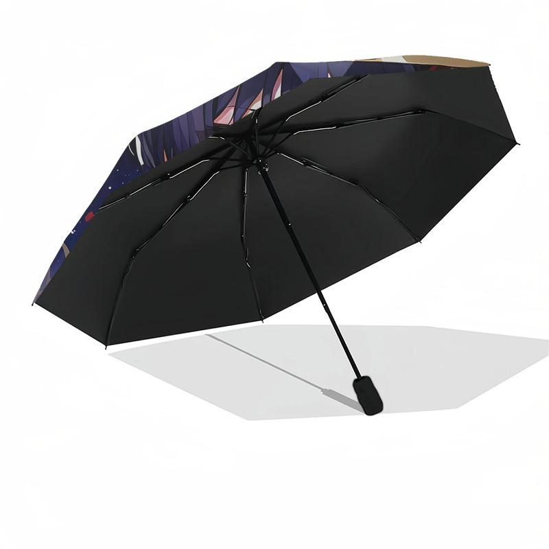 Samurai, Anime Automatic Opening and Closing, 8 rib Structure Portable Umbrella, Suitable for Men and Women in All Seasons  Perfect Gift for