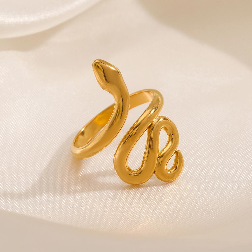 LATS Stainless Steel Lava Irregular Hollow Ring for Women Metal Texture Waterproof Daily Simple Stylish Golden Rings Jewelry