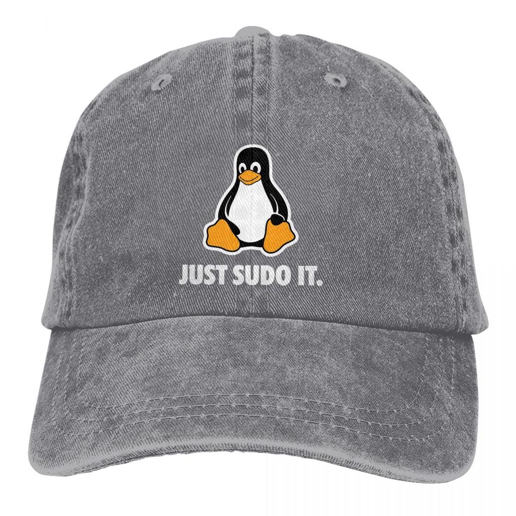 Sadece Sudo It beyzbol şapkası Unisex Şapka Kadın Vizör Koruma Snapback Linux İşletim Sistemi Tux Penguen Kapaklar