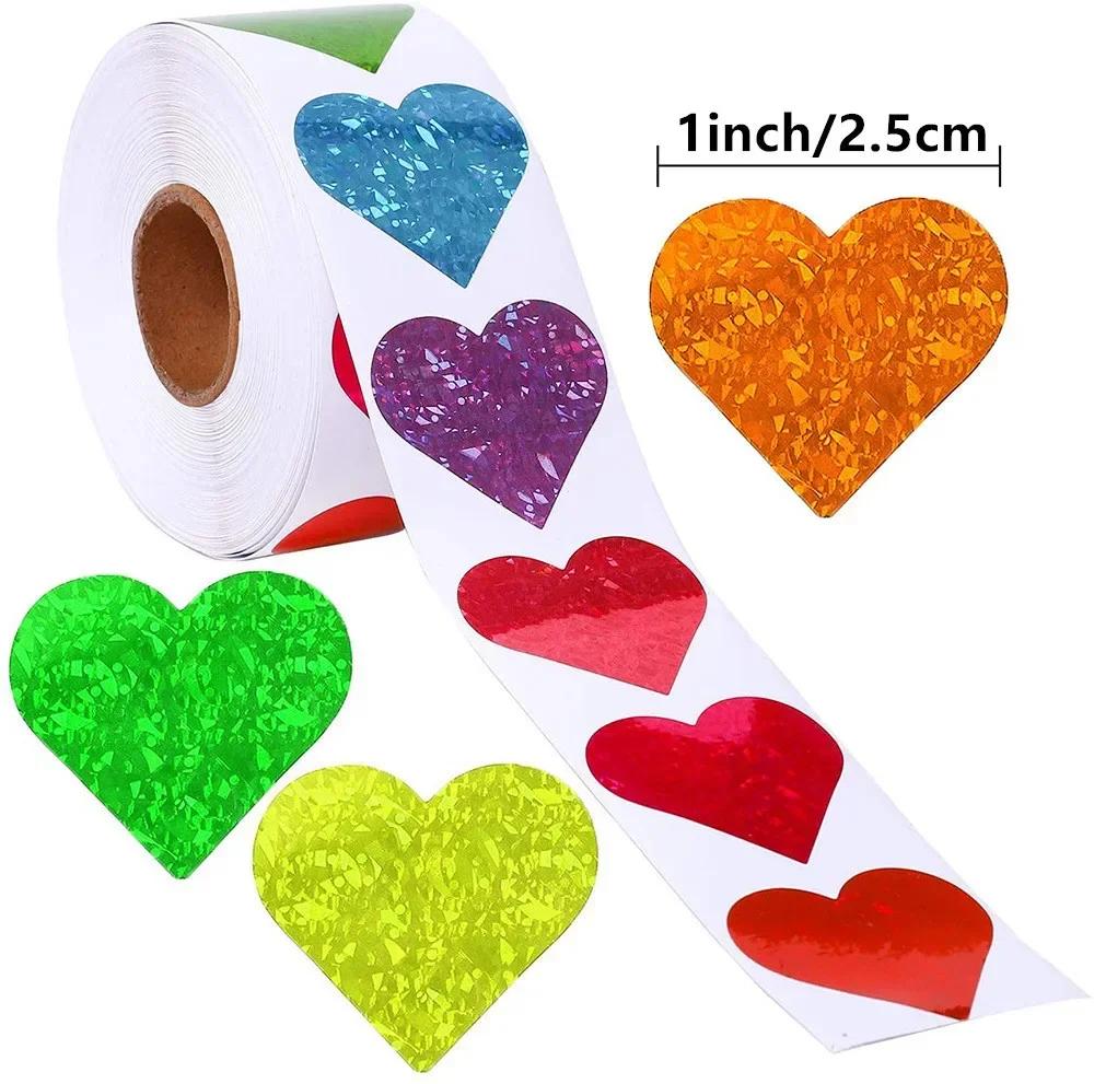 500pcs 1inch Valentine's Day Love Sticker Card Envelope Sealing Sticker 25mm Love Shape Labels for Gift Small Business