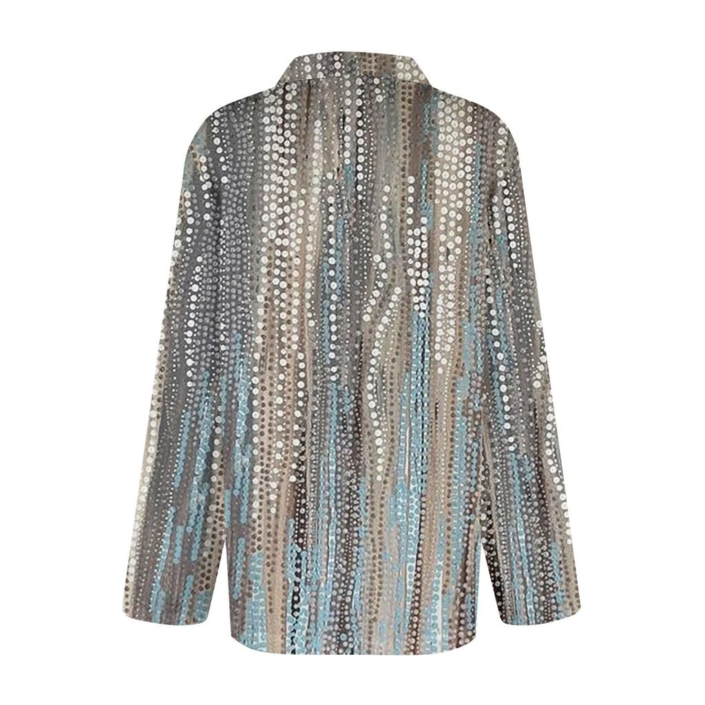 Damemote Fritids Langermet Topp Med V-Hals Blomstertrykk