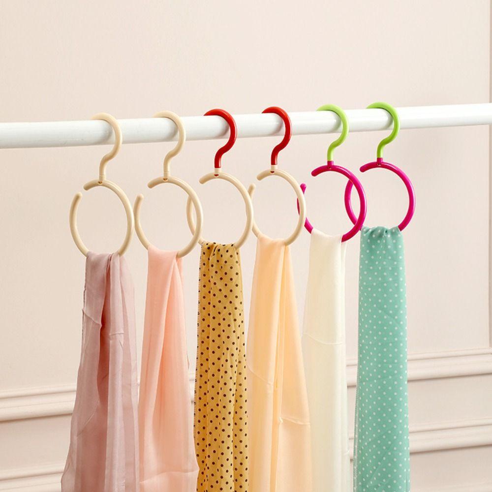 Portable Bedroom Scarf Racks Dopamine Storage Hook Gifts Round Scarf Tie Display Rack
