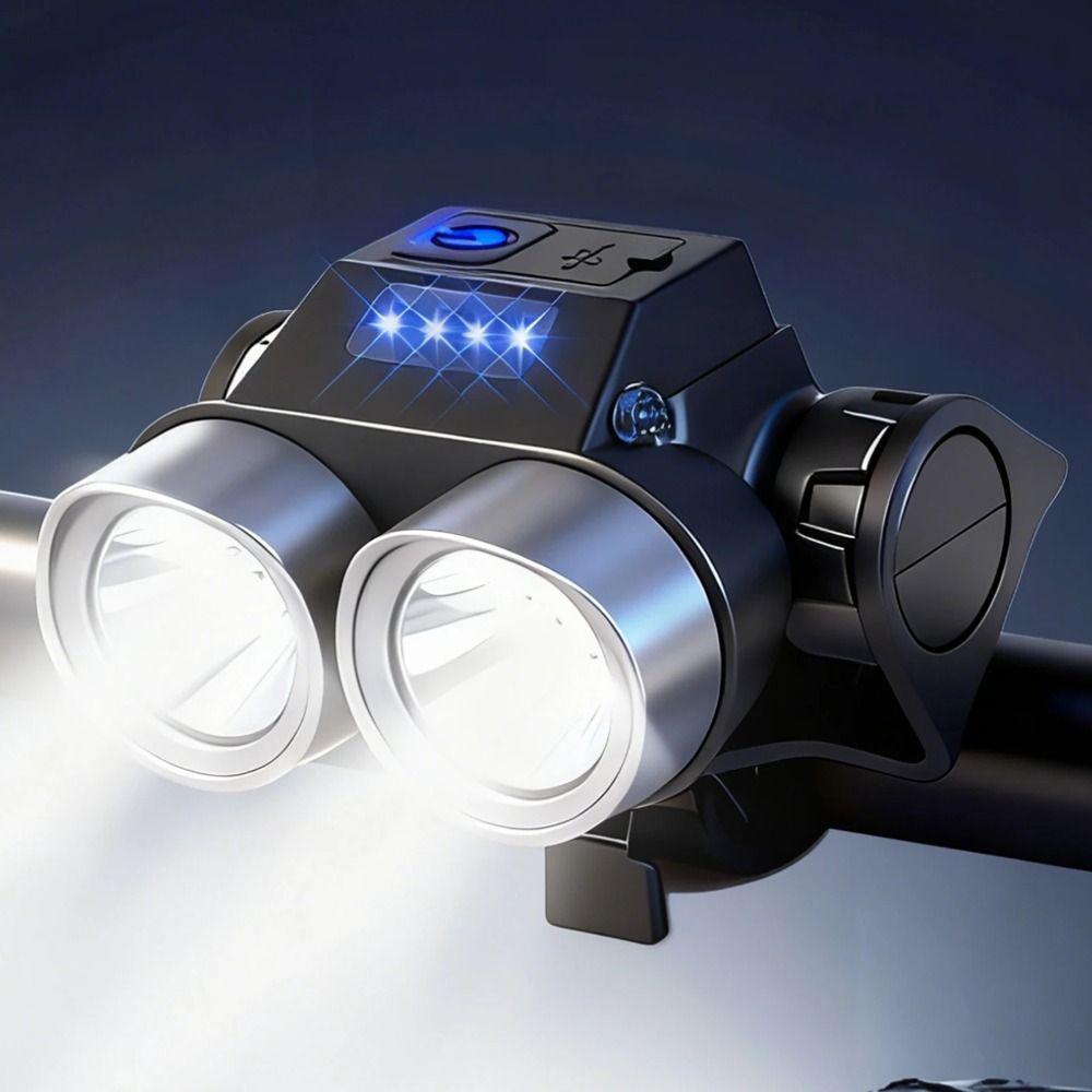 Rainproof Design Bicycle Front Rear Light IPX6 Waterproof Cycling Headlight  Road Bike