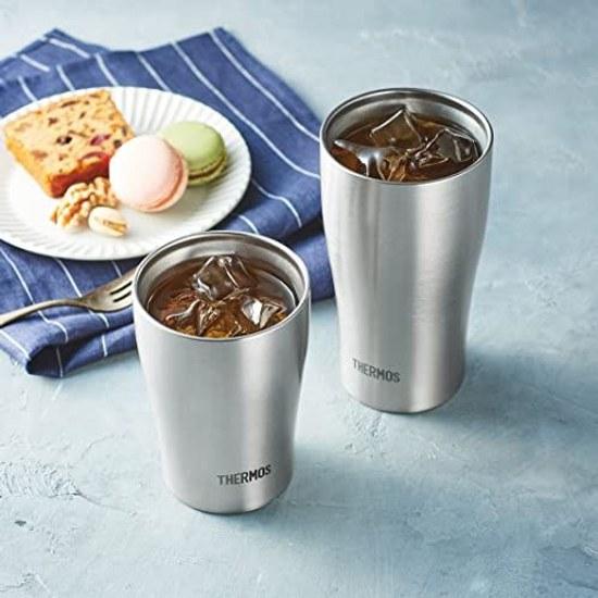 Thermos Vacuum Insulated Tumbler 400ml Stainless Steel Gentle Rounded Edge Dishwasher Safe Bottle Structure Heat Retention Cold JDQ-400 S