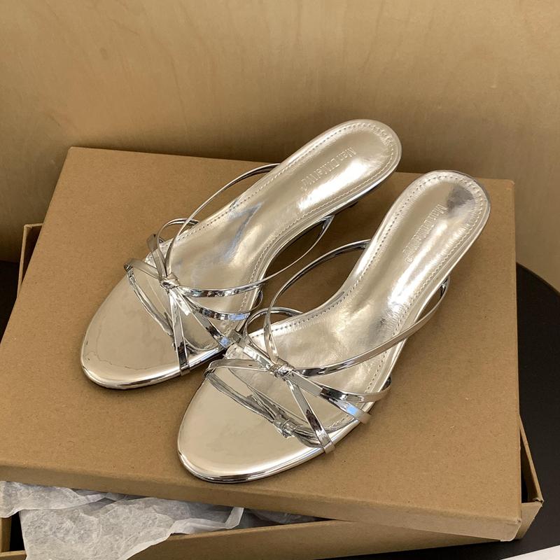 Fashion SUOJIALUN 2025 Summer New Brand Women Slipper Fashion Narrow Band Ladiae Elegant Slides Thin Low Heel Outdoor Dress Sandals Shoe