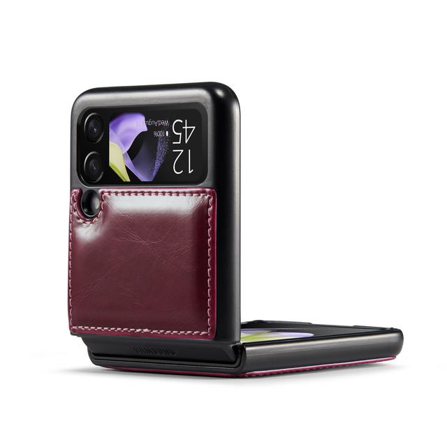 Luxury Non -Slip Leather Mobile Phone Case For Samsung Galaxy Z Flip4 Flip 4 Flip3 Flip 3 5g Non -Fingerprint Matte Cover