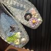 1Set Korean   Shoe Advanced Handmade Beaded Flower Pearl Bow Sequin Diy Detachable Shoes Decorations Accessories