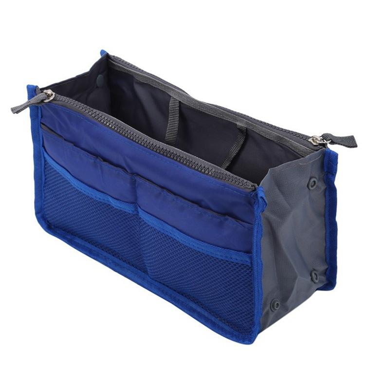 Bolsa multifuncional portátil com zíper duplo Bolsa para lavagem de cosméticos Bolsa Armazenamento de grande capacidade Bolsa