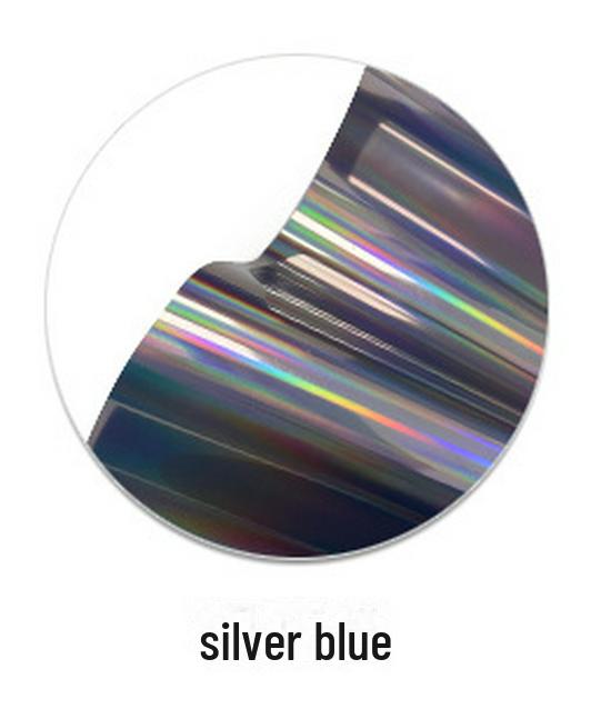 Silver PU Soft Metallic Fantasy Color Laser Heat Transfer Lettering Film