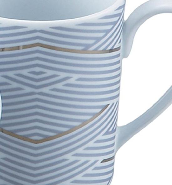 Hogdseirrs FAUCHON Pair of Mugs Set "Platine" (with Tray) (Gift Box) FA40-13P