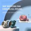 Mini Clip-On Bladeless Neck Fan USB Rechargeable 5-Speed 360° Rotatable Quiet Portable for Camping Travel Office