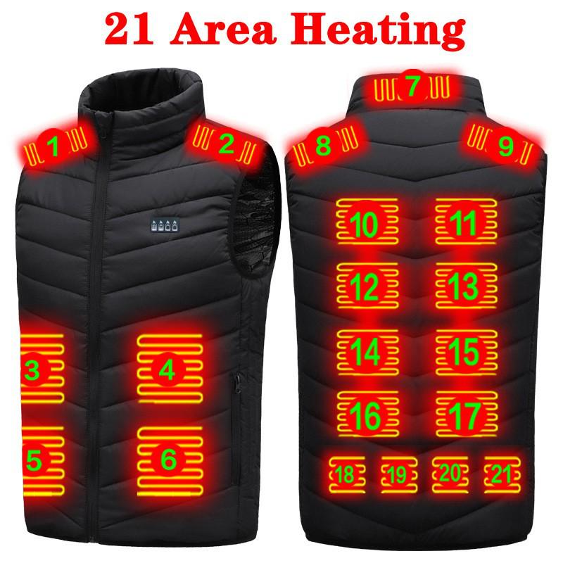 Smart Heating Vest with Graphene Technology – Available In 9, 13, 15, and 17 Heating Areas for Men & Women