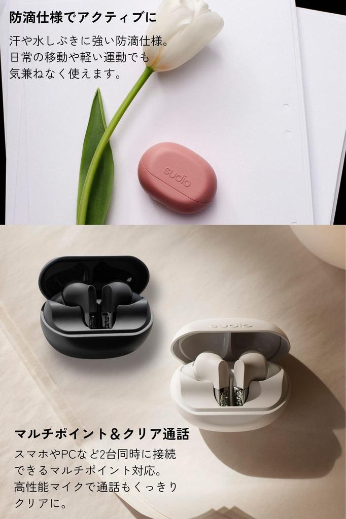 SUDIO N3 Pro Wireless Earphones with Mic Compatible with iOS and Android IPX4 ANC Noise Cancelling (Midnight Navy) In-Ear (Bluetooth 5.4 / / /