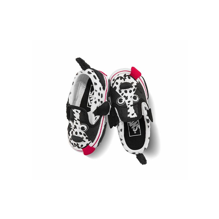 Vans Buty sportowe dla malucha z wzorem szczeniąt, niskie, czarno-białe VN0A4VJM6BT