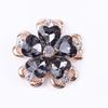 Engood 50Pcs Crystal Glass Flower Rhinestone Alloy Buttons Sewing Trim Embellishments Craft DIY Hair Apparel Clothes Accessories