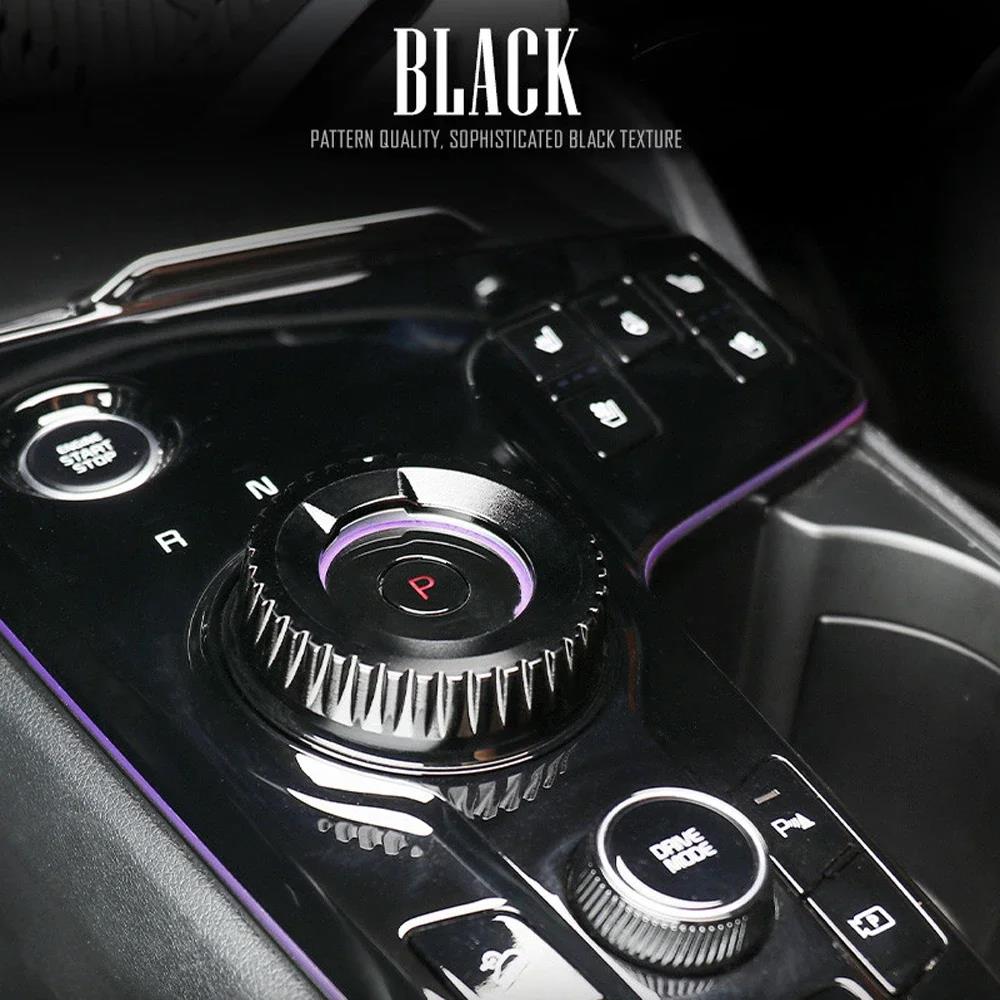 Hot Aluminum Black Red Bule Central Gear Shift Konb Ring Cover Shift Gear Trim For Kia Sportage NQ5 Seltos 2022-2024