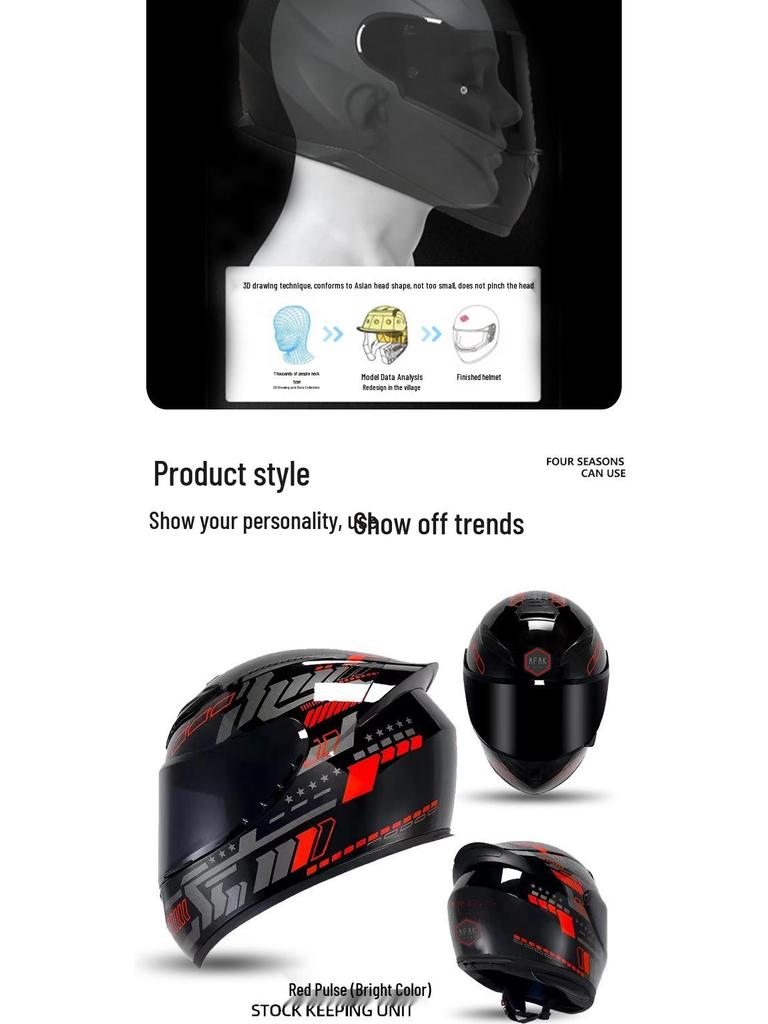 Certified All-Season Bluetooth Winter Motorcycle Helmet, Full Face