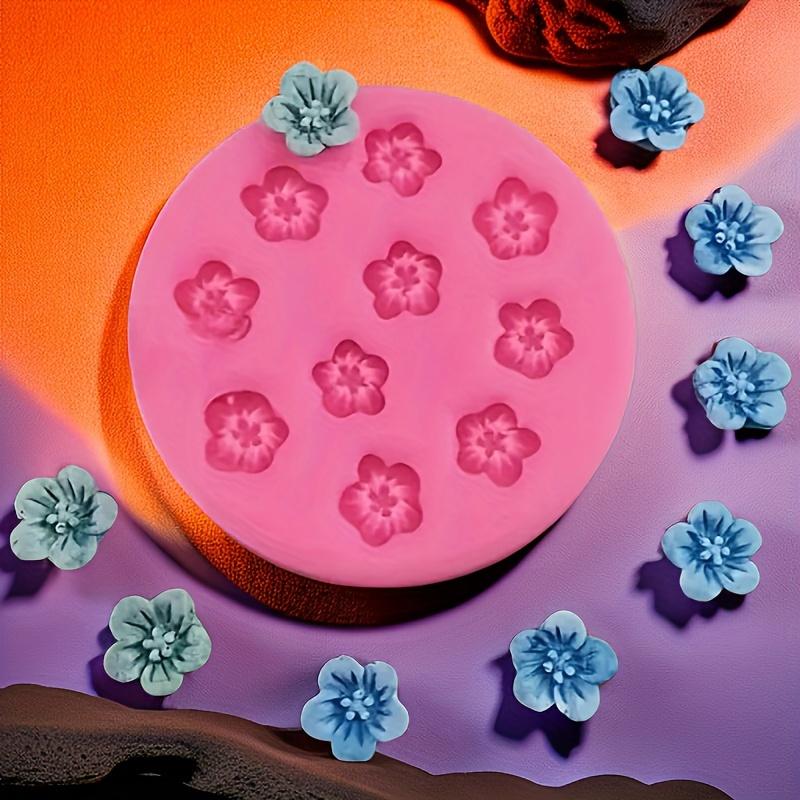 Cherry Blossom Silicone Mold for Polymer Clay, Mini Sakura Pendant Resin Casting Tool, DIY Supplies, Cherry Silicone Mold