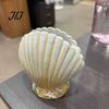 Marine Life Inspired Planter Seashell Conch Succulents Planter, Resin Ocean-Themed Flower Pot with Drainage Hole, Ocean Theme Room Accessories