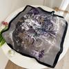 Old Money Wind Cashew Flower Cotton Brown Small Square Scarf Silk Scarf Scarf Shirt Shawl Hair Band Belt Scarf