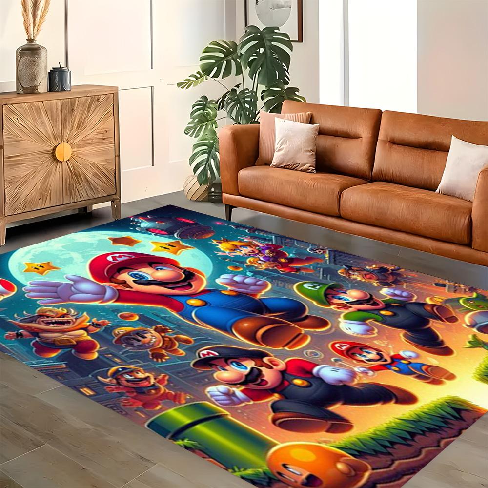 Super Mario Adventure for Living Room rug, Bedroom, Study Room, Hallway Decoration, Perfect for Home Decoration or Holiday Gifts