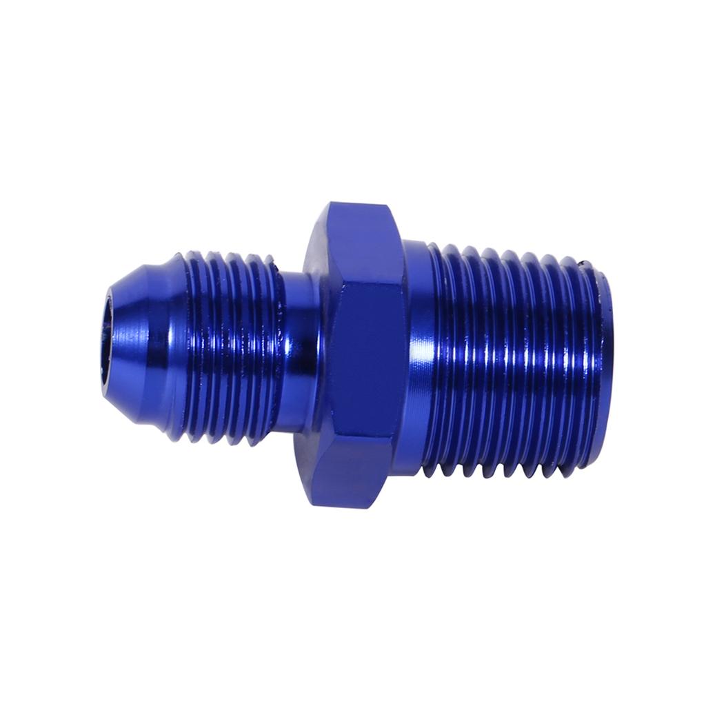 Aluminum Male Flare AN6 To 3 8  NPT Straight Fuel Oil Fitting Adapter Blue