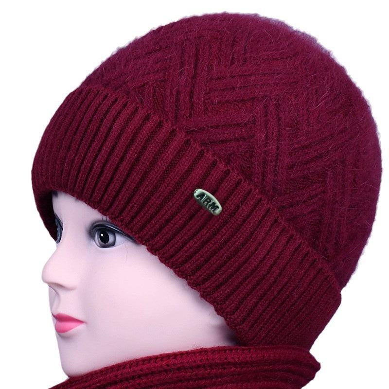 Winter hat fleece warm wool hat outdoor cold cover ear protector old lady knitted hat