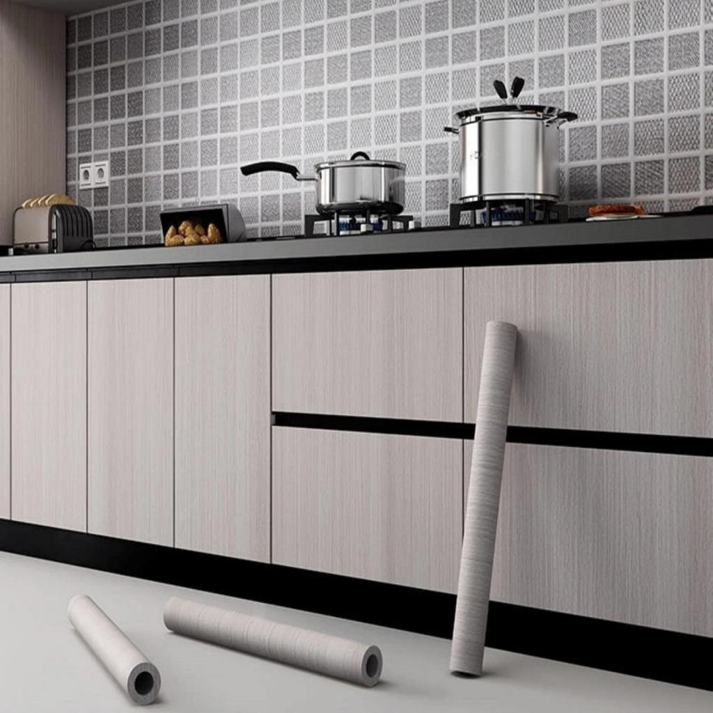 6M Wasserdichte Selbstklebende PVC-Tapetenrolle Möbel Schränke Vinyl Dekorfolie Holzmaserung Aufkleber für DIY Heimdekor