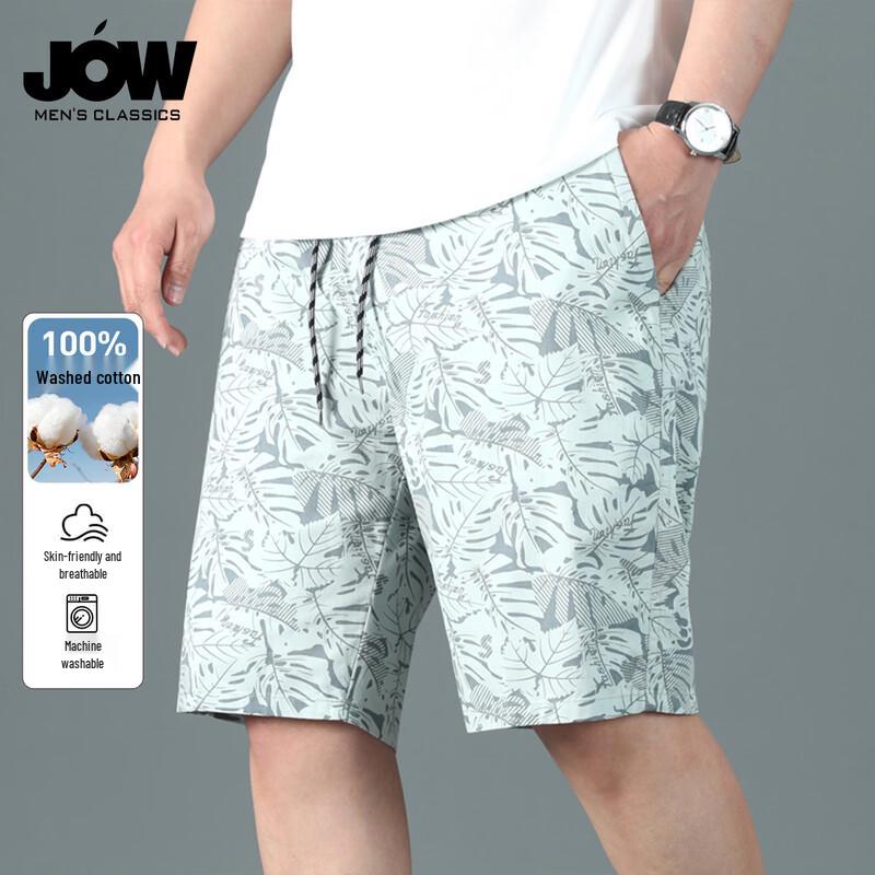 

JOW Men s Floral Print Cotton Beach Shorts 2XL
