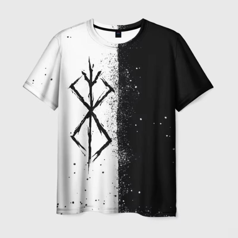 Anime Berserk Guts Trička s potiskem 3D Pánské/Dámské Stylové tričko Harajuku Neformální Kid Osobnost Krátký rukáv Top Oblečení