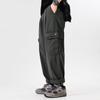 Khaki Overalls Men's Autumn New Loose Trendy Brand Wide-leg Pants Multi-pocket Straight Casual Pants