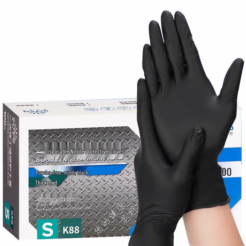Inco Extra Dicke, strapazierfähige Nitrilhandschuhe - Puderfrei, ölbeständig, lebensmittelecht für Küche, Catering und Reinigung.