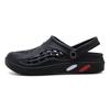 Couple beach shoes men's hole shoes one word sandals light soft foreign trade extra large size 47-48-49 sandals