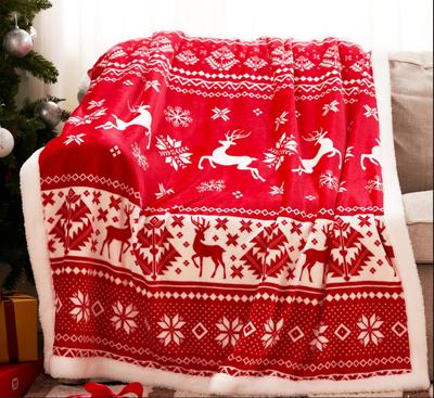 Christmas Blanket Christmas Decorations Gifts for Women Sherpa Flannel Fleece Winter Holiday Blanket Fluffy Cozy Soft Christams