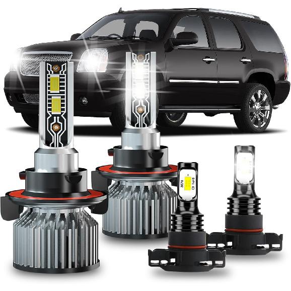 

Compatible For 2007 2008 2009 2010 2011 2012 2013 2014 GMC Yukon Denali/SLE/SLT/Hybrid/Denali Hybrid Vehicle Front Light Bulb,Pack of 4