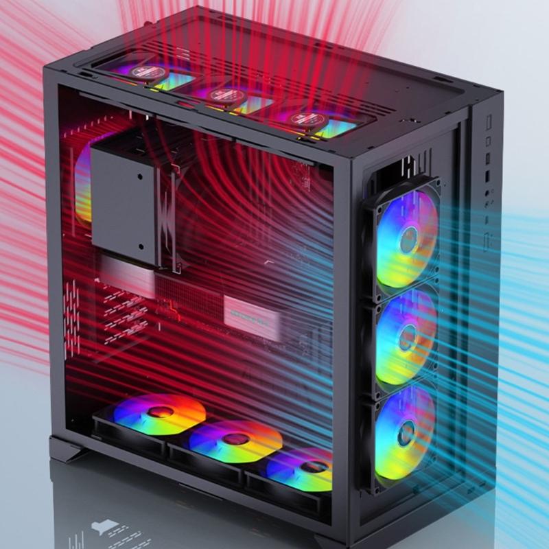 1200RPM Computer Case Quiet Fan 120mm Cooling Fan CPU Cooling Fan Light Quiet PC Fan Hydraulic Bearing Radiator
