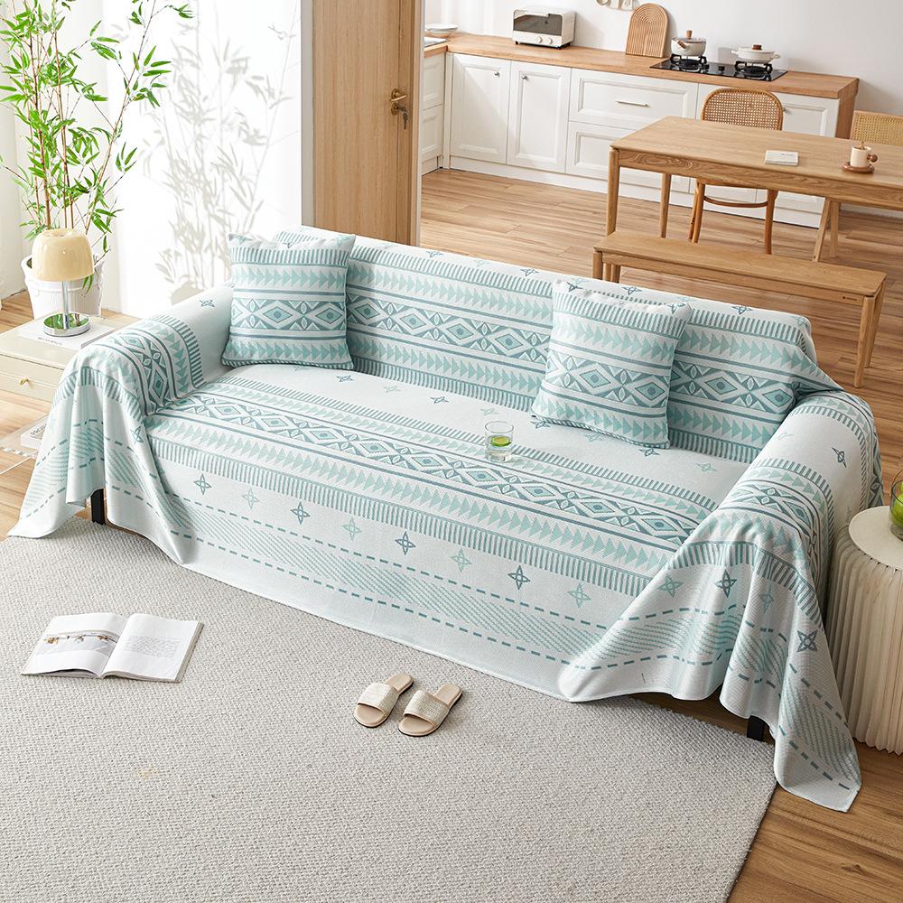 Sommer Kühl Eis Seide Einteilig Schlicht National Mode Sofa Handtuch Vollbezug Handtuch Maschinenwaschbar Kratzschutz Bezug Decke