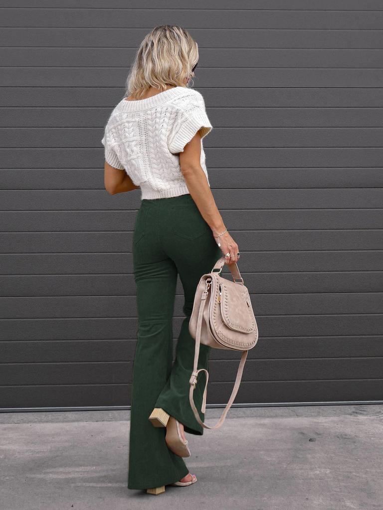 Winter New Solid Velvet Casual Fashion Personality Women's Pants Trendy Brand Casual