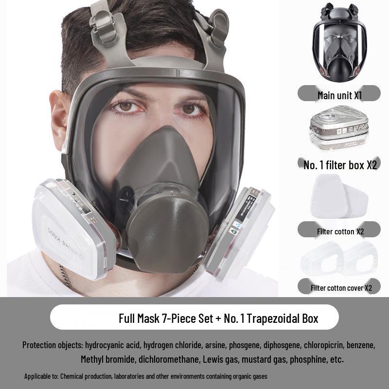 Mască de gaz completă: Protecție la incendiu, chimică, pesticidă, rezistentă la praf, anti-formaldehidă