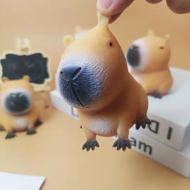 1-20PCS Capybara Relax Squeeze Toy Novelty Cartoon Animal Anti Stress Relief Funny Creative Fidget Decompression Pinch Toy Kid