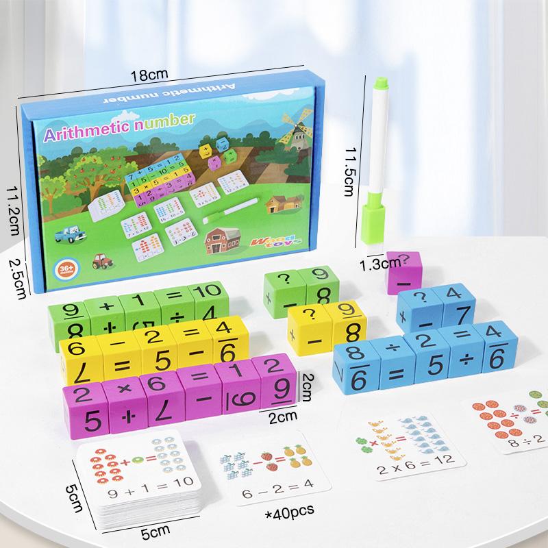 Montessori Wooden Spell Word Toy Letter Cognitive Challenge Memory Arithmetic Number Learning Educational Toy For Children