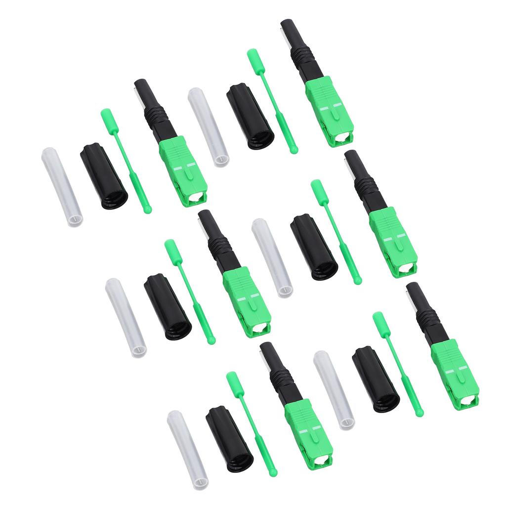 20PCS SC Fiber Optic Connectors Ceramic Core Fusion Splice Type Single Mode Fiber Quick Connector