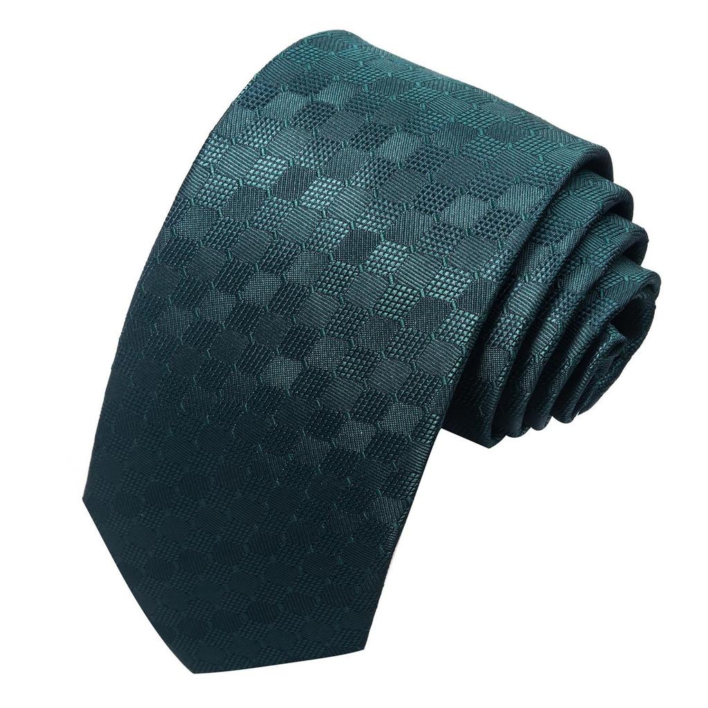 Spring/Summer Blue Series Men's Yarn-Dyed Jacquard Tie - British Style, Hand-Tied, Business Fashion