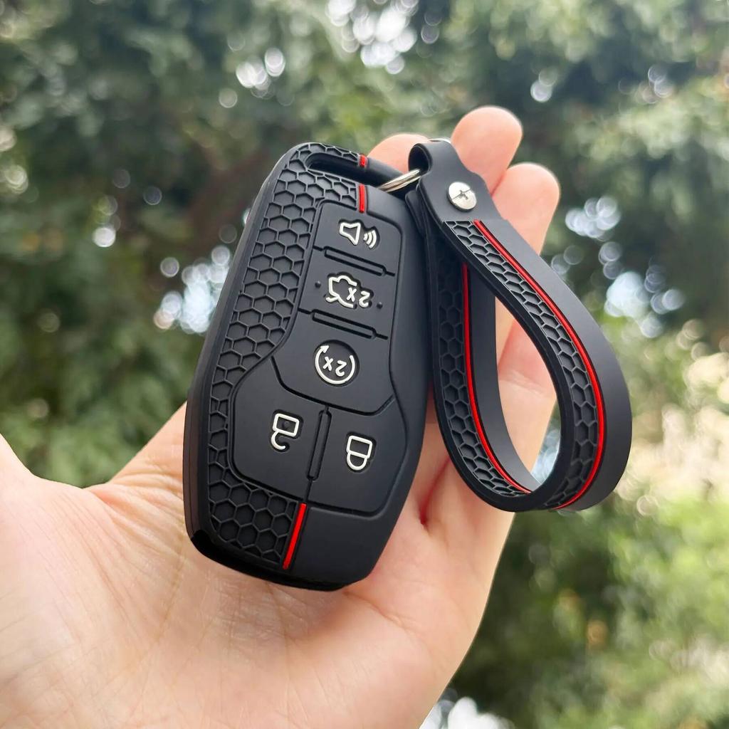 Keychain Protection For Ford Mustang Fusion Explorer Ka Focus S-Max Fiesta Silicone Car Key Case Cover Accessories